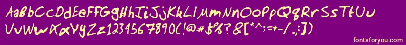 manno Font – Yellow Fonts on Purple Background