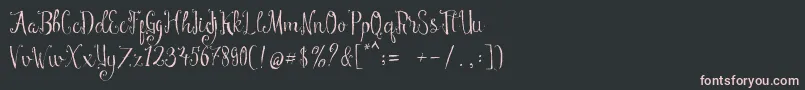 fuente Manny Script – Fuentes Rosadas Sobre Fondo Negro