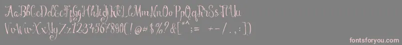 fuente Manny Script – Fuentes Rosadas Sobre Fondo Gris