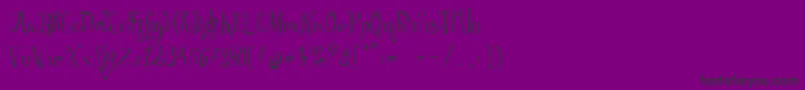 フォントManny Script – 紫の背景に黒い文字