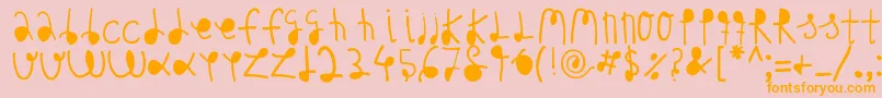 MANOLO Font – Orange Fonts on Pink Background