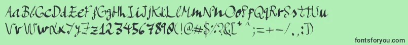 Manos de Cerdo Font – Black Fonts on Green Background