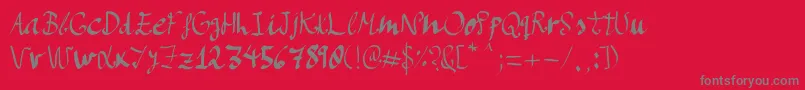 Manos de Cerdo Font – Gray Fonts on Red Background