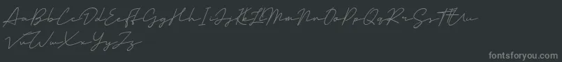 Mansions Demo-Schriftart – Graue Schriften auf schwarzem Hintergrund