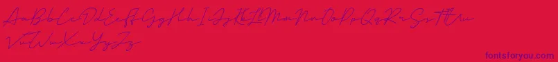 fuente Mansions Demo – Fuentes Moradas Sobre Fondo Rojo