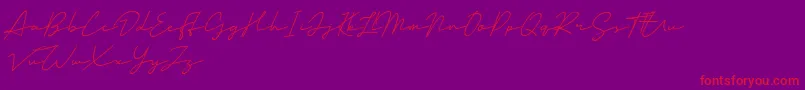 Mansions Demo Font – Red Fonts on Purple Background