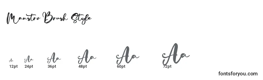 Größen der Schriftart Manstro Brush Style