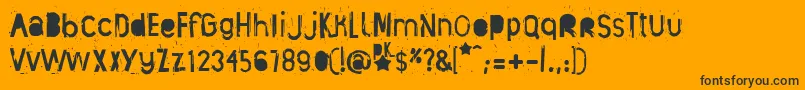 Manta Ray Font – Black Fonts on Orange Background