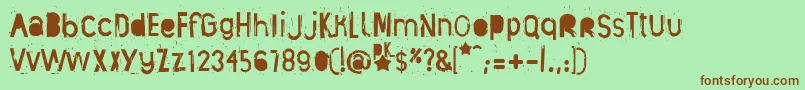 Manta Ray Font – Brown Fonts on Green Background