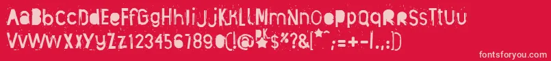 Manta Ray Font – Pink Fonts on Red Background