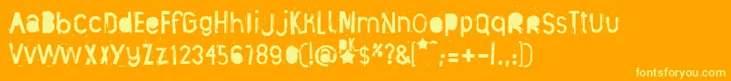 Manta Ray-fontti – keltaiset fontit oranssilla taustalla