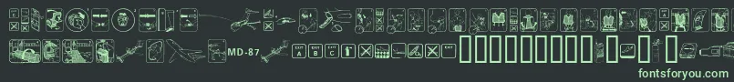 Шрифт Fastenyourseatbelttextured – зелёные шрифты на чёрном фоне