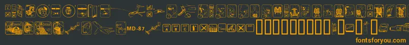 Шрифт Fastenyourseatbelttextured – оранжевые шрифты на чёрном фоне