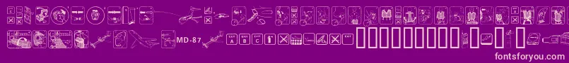 Fastenyourseatbelttexturedフォントについての詳細 フォントFastenyourseatbelttextured – 紫の背景にピンクのフォント