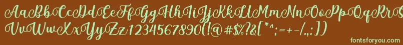 Mantul Font by Rifky 7NTypes-fontti – vihreät fontit ruskealla taustalla