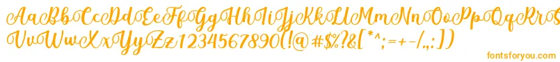 Czcionka Mantul Font by Rifky 7NTypes – pomarańczowe czcionki