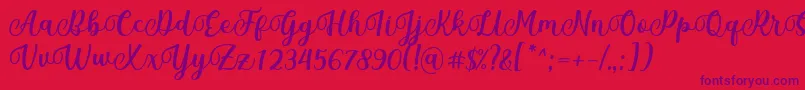 Fonte Mantul Font by Rifky 7NTypes – fontes roxas em um fundo vermelho