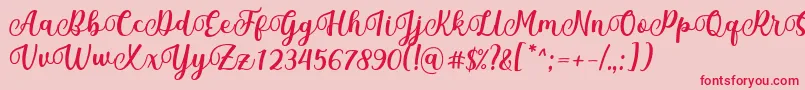 Mantul Font by Rifky 7NTypes Font – Red Fonts on Pink Background