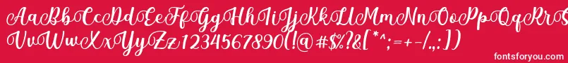 Mantul Font by Rifky 7NTypes-fontti – valkoiset fontit punaisella taustalla