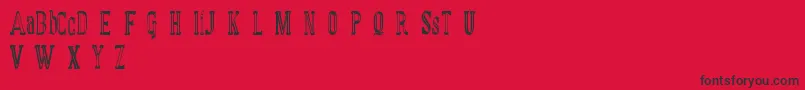 MANUAL FONT basic demo Font – Black Fonts on Red Background