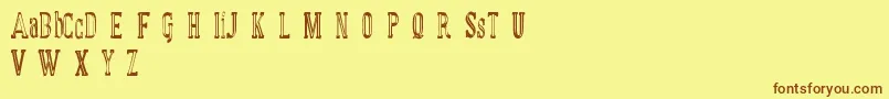 MANUAL FONT basic demo Font – Brown Fonts on Yellow Background