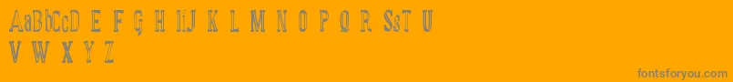 Шрифт MANUAL FONT basic demo – серые шрифты на оранжевом фоне