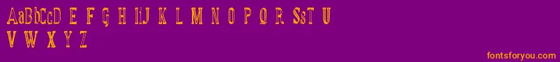 Fonte MANUAL FONT basic demo – fontes laranjas em um fundo violeta