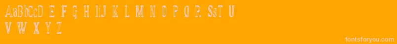 MANUAL FONT basic demo Font – Pink Fonts on Orange Background