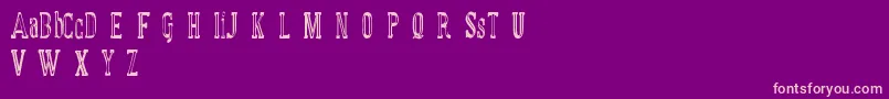 MANUAL FONT basic demo Font – Pink Fonts on Purple Background