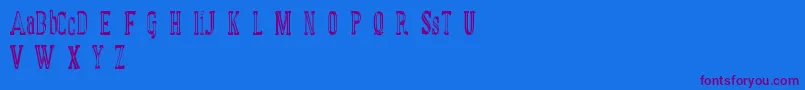 MANUAL FONT basic demo Font – Purple Fonts on Blue Background
