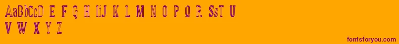 MANUAL FONT basic demo Font – Purple Fonts on Orange Background