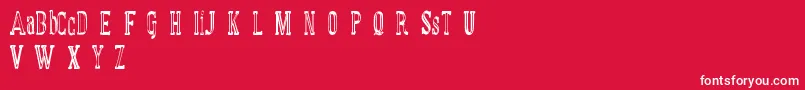 MANUAL FONT basic demo Font – White Fonts on Red Background