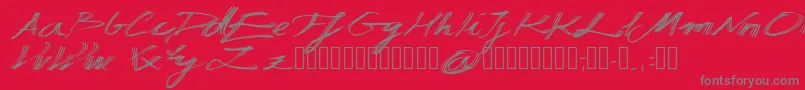 Manuscripta Font – Gray Fonts on Red Background