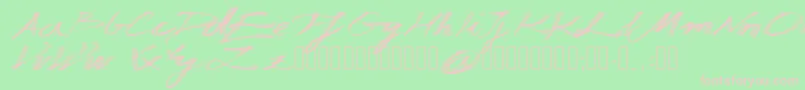 Manuscripta Font – Pink Fonts on Green Background