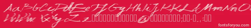 Manuscripta Font – Pink Fonts on Red Background