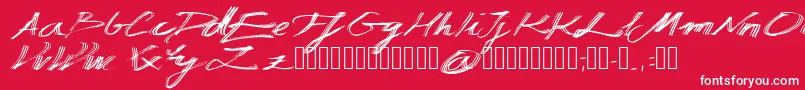 Manuscripta Font – White Fonts on Red Background