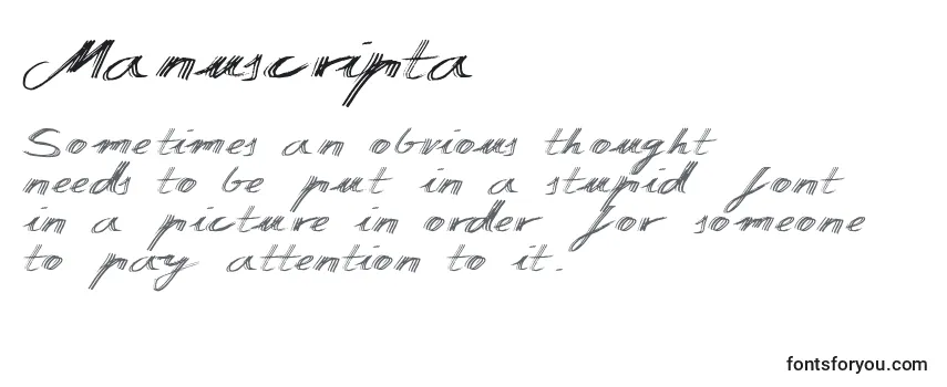 Шрифт Manuscripta
