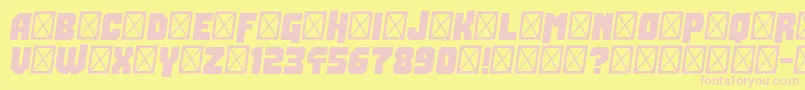 Many Years Ago Font – Pink Fonts on Yellow Background