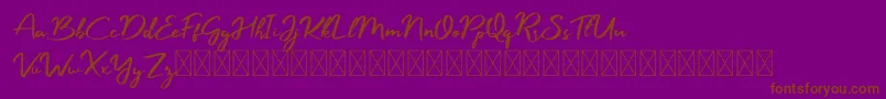 Manyland Font – Brown Fonts on Purple Background