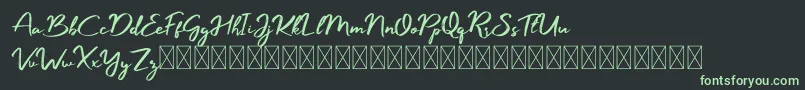 Manyland Font – Green Fonts on Black Background