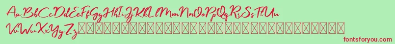 Manyland Font – Red Fonts on Green Background