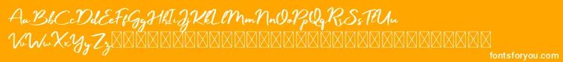 Manyland Font – White Fonts on Orange Background