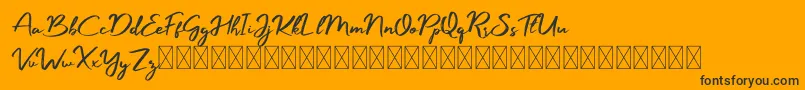 fuente Manyland – Fuentes Negras Sobre Fondo Naranja