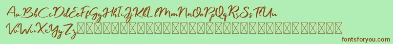 Manyland Font – Brown Fonts on Green Background