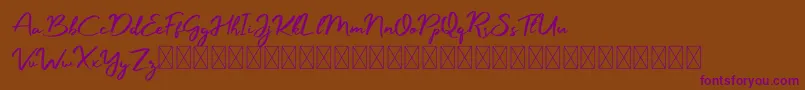 Manyland Font – Purple Fonts on Brown Background