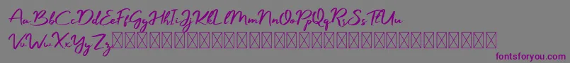 Manyland Font – Purple Fonts on Gray Background