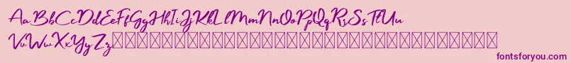 Manyland Font – Purple Fonts on Pink Background