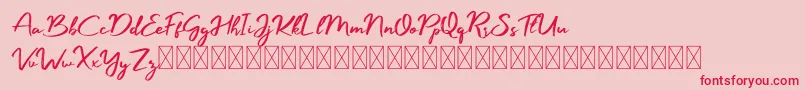 Manyland Font – Red Fonts on Pink Background