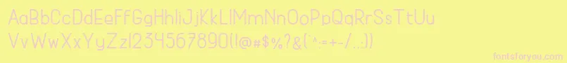 Maode Font – Pink Fonts on Yellow Background