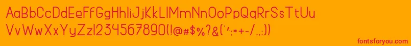 Maode Font – Red Fonts on Orange Background